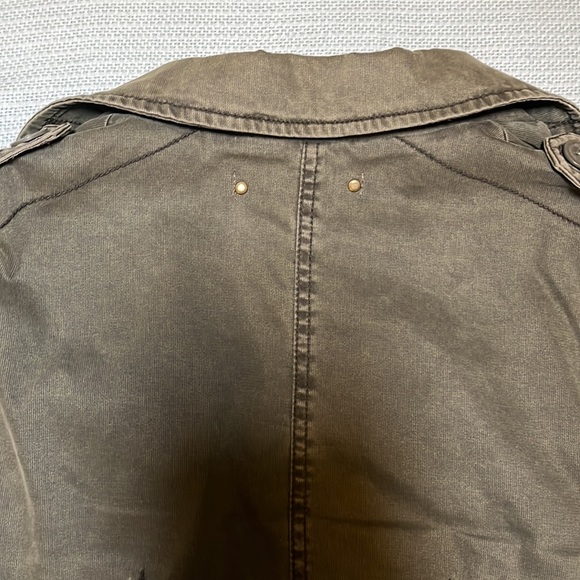 Anthropologie hei hei Women’s Olive Green Crop Jean Jacket - Picture 7 of 7